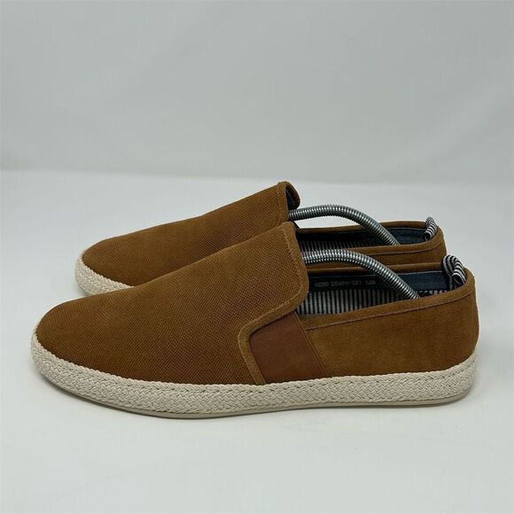 Stacy Adams Men\'s Nino Cognac Suede Loafers Size 12 Dress Casual Memory Foam